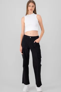 Shasa Straight Leg Cargo Jeans