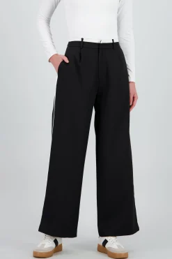 Shasa Straight Leg Pants with Contrast Detail