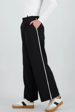 Shasa Straight Leg Pants with Contrast Detail