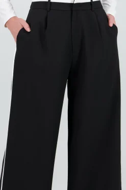 Shasa Straight Leg Pants with Contrast Detail