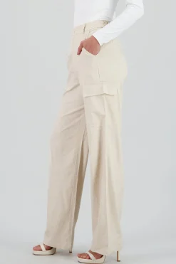 Shasa Straight Leg Pants with Cargo Pockets