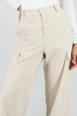Shasa Straight Leg Pants with Cargo Pockets