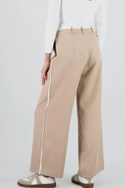 Shasa Straight Leg Pants with Contrast Detail