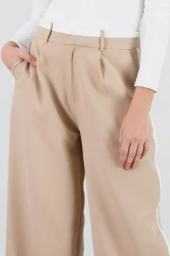 Shasa Straight Leg Pants with Contrast Detail