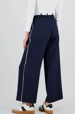 Shasa Straight Leg Pants with Contrast Detail