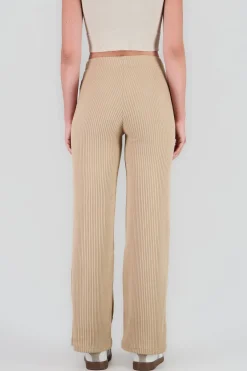 Shasa Straight Leg Pants with Soft Ribbed Drawstring