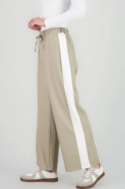 Shasa Straight Leg Pants with Side Stripe