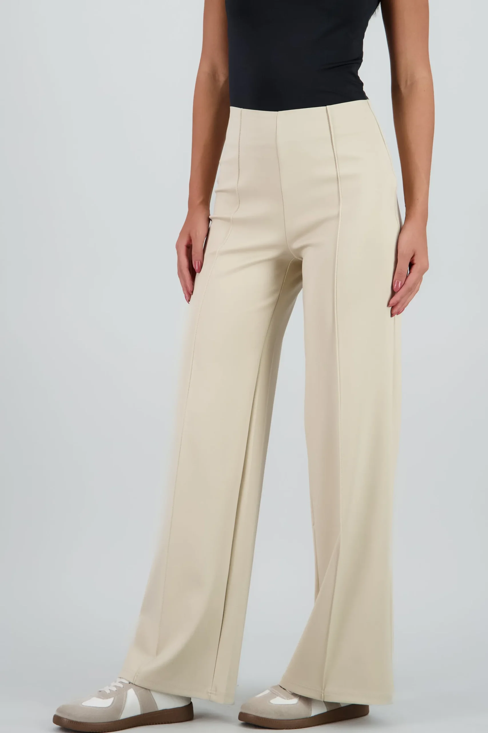 Shasa Straight Leg Pants with Seam Detail