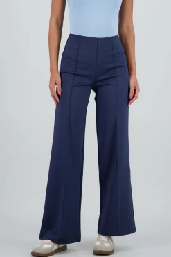 Shasa Straight Leg Pants with Seam Detail