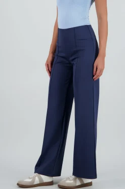 Shasa Straight Leg Pants with Seam Detail