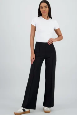 Shasa Straight Leg Pants with Seam Detail