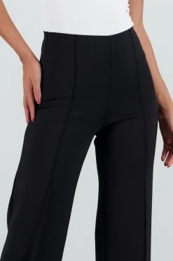 Shasa Straight Leg Pants with Seam Detail
