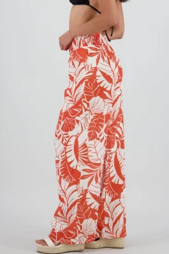 Shasa Straight Leg Pants with Wide Smocked Waistband