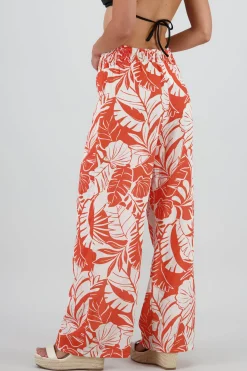 Shasa Straight Leg Pants with Wide Smocked Waistband