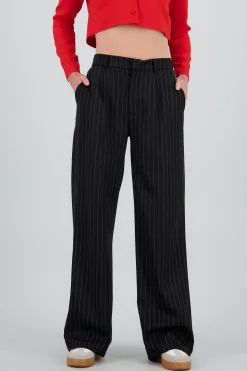 Shasa Straight Leg Pinstripe Pants