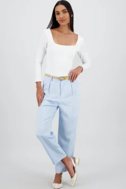 Shasa Straight Leg Solid Pants