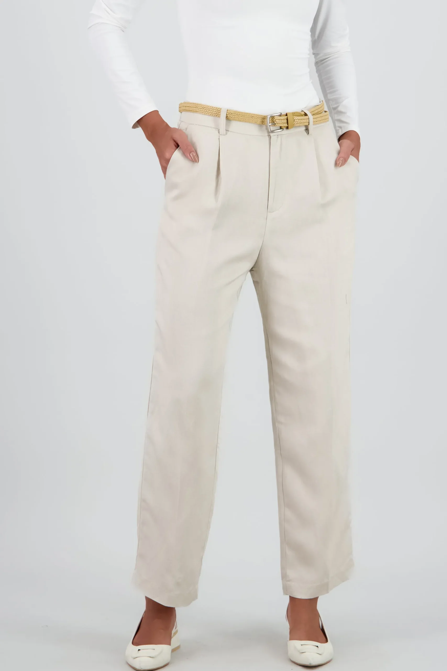 Shasa Straight Leg Solid Pants