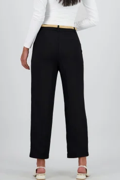 Shasa Straight Leg Solid Pants