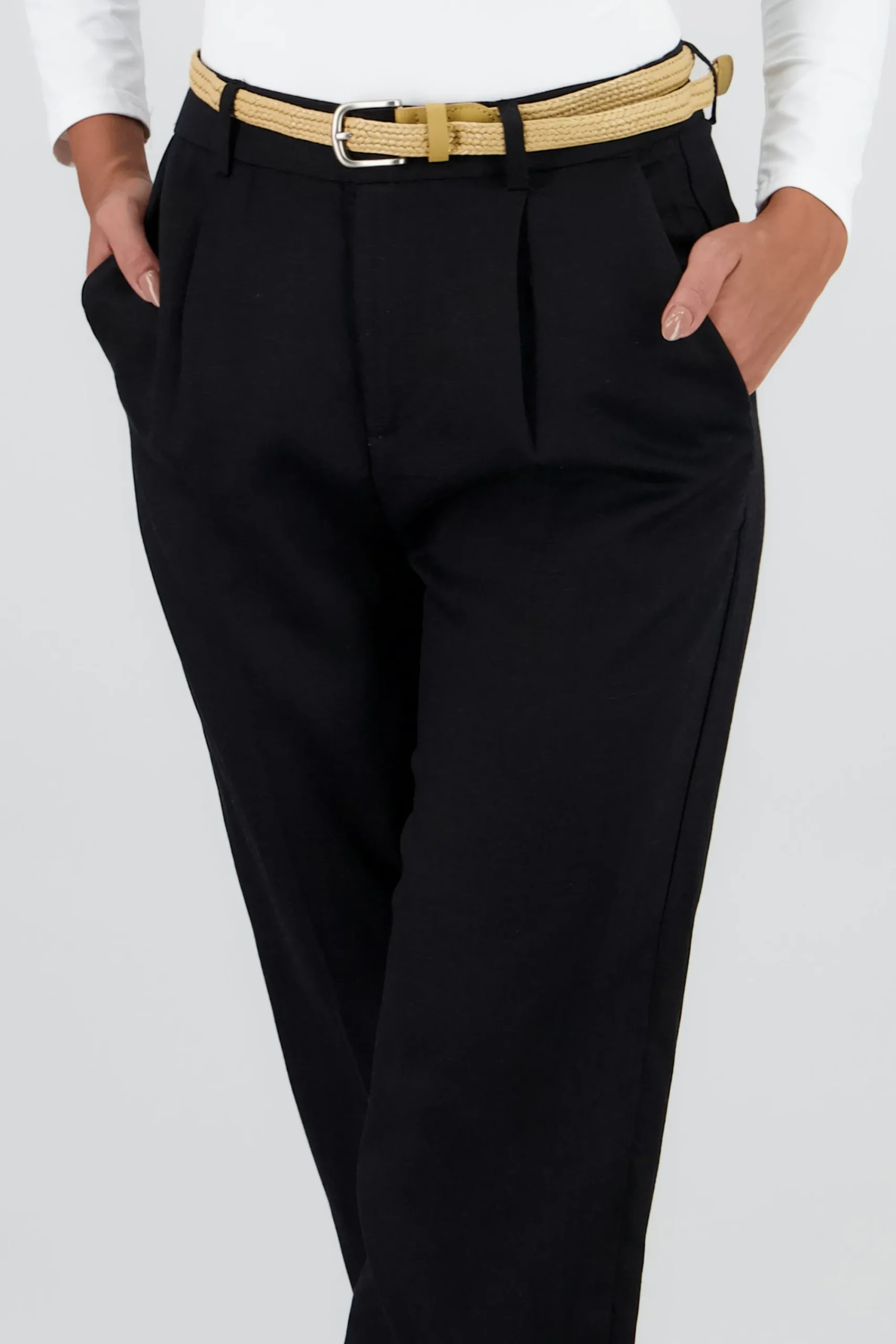 Shasa Straight Leg Solid Pants