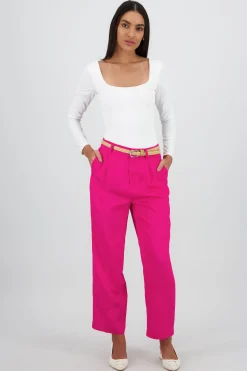 Shasa Straight Leg Solid Pants