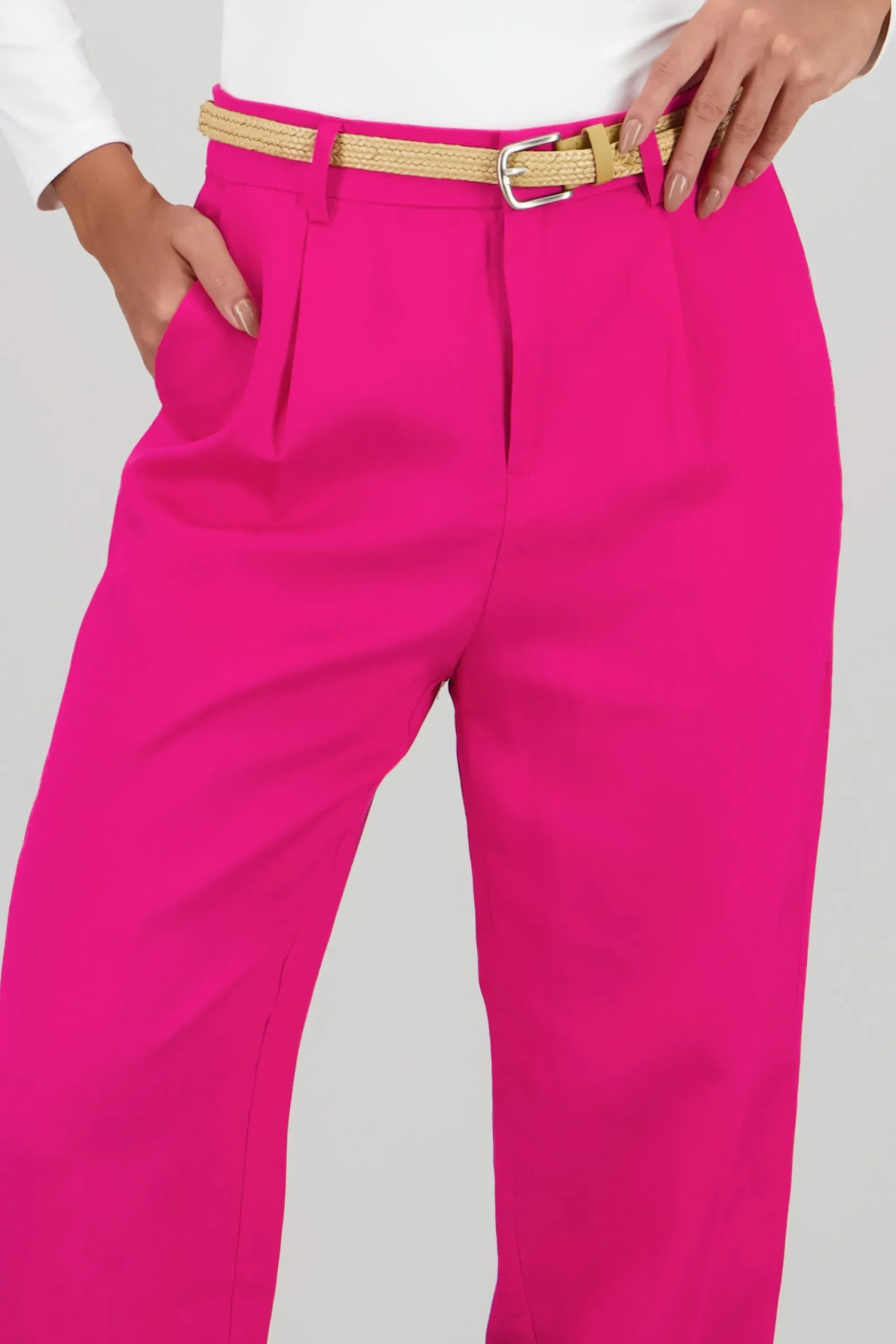 Shasa Straight Leg Solid Pants