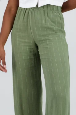 Shasa Straight Leg Striped Pants