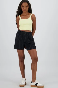 Shasa Straight Leg Striped Shorts