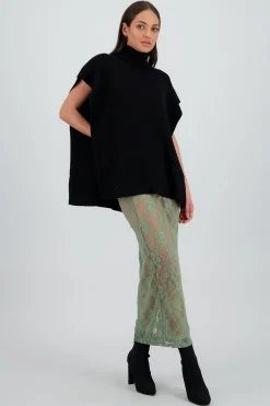 Shasa Straight Maxi Lace Skirt