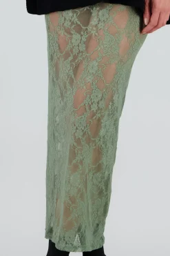 Shasa Straight Maxi Lace Skirt