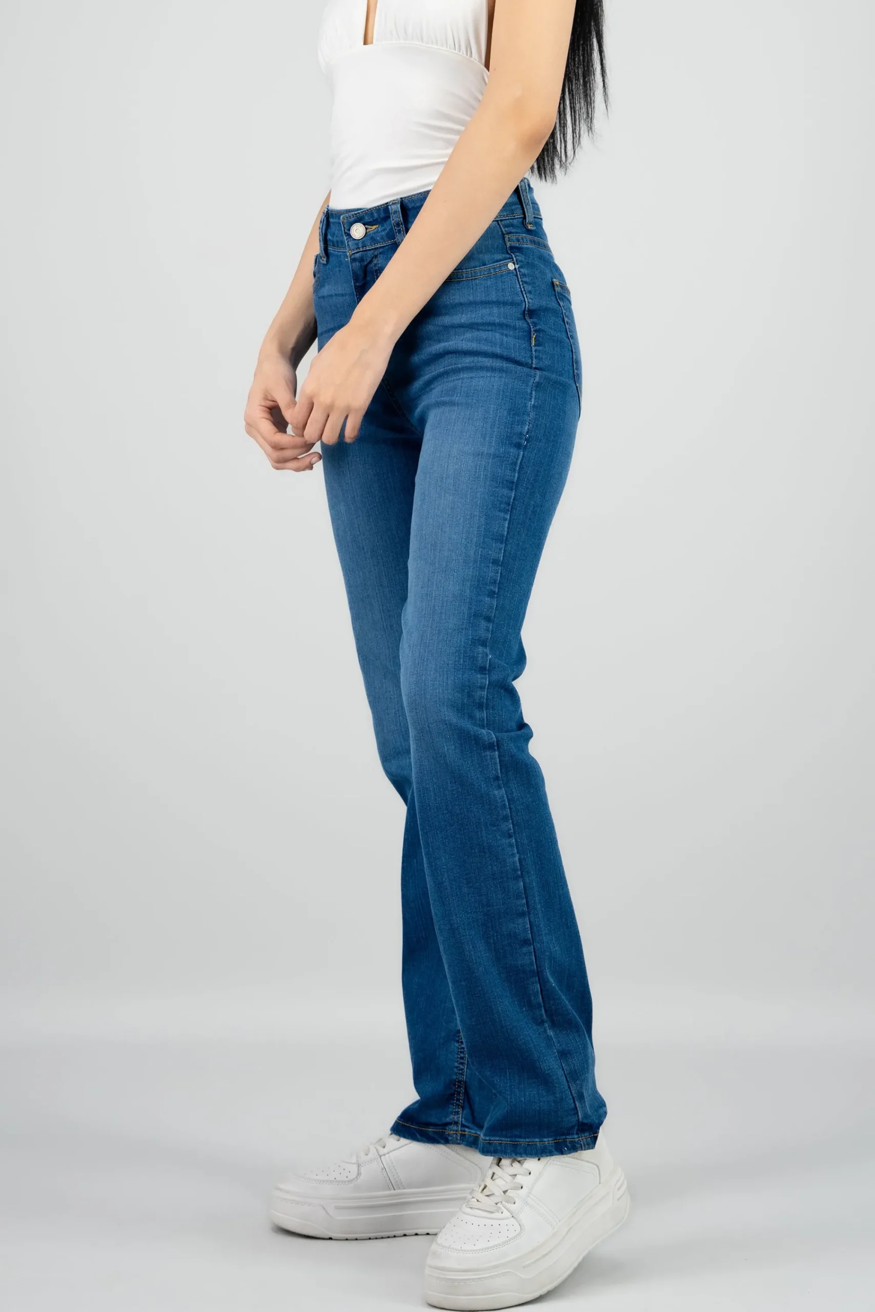 Shasa Straight Mid Rise Jeans