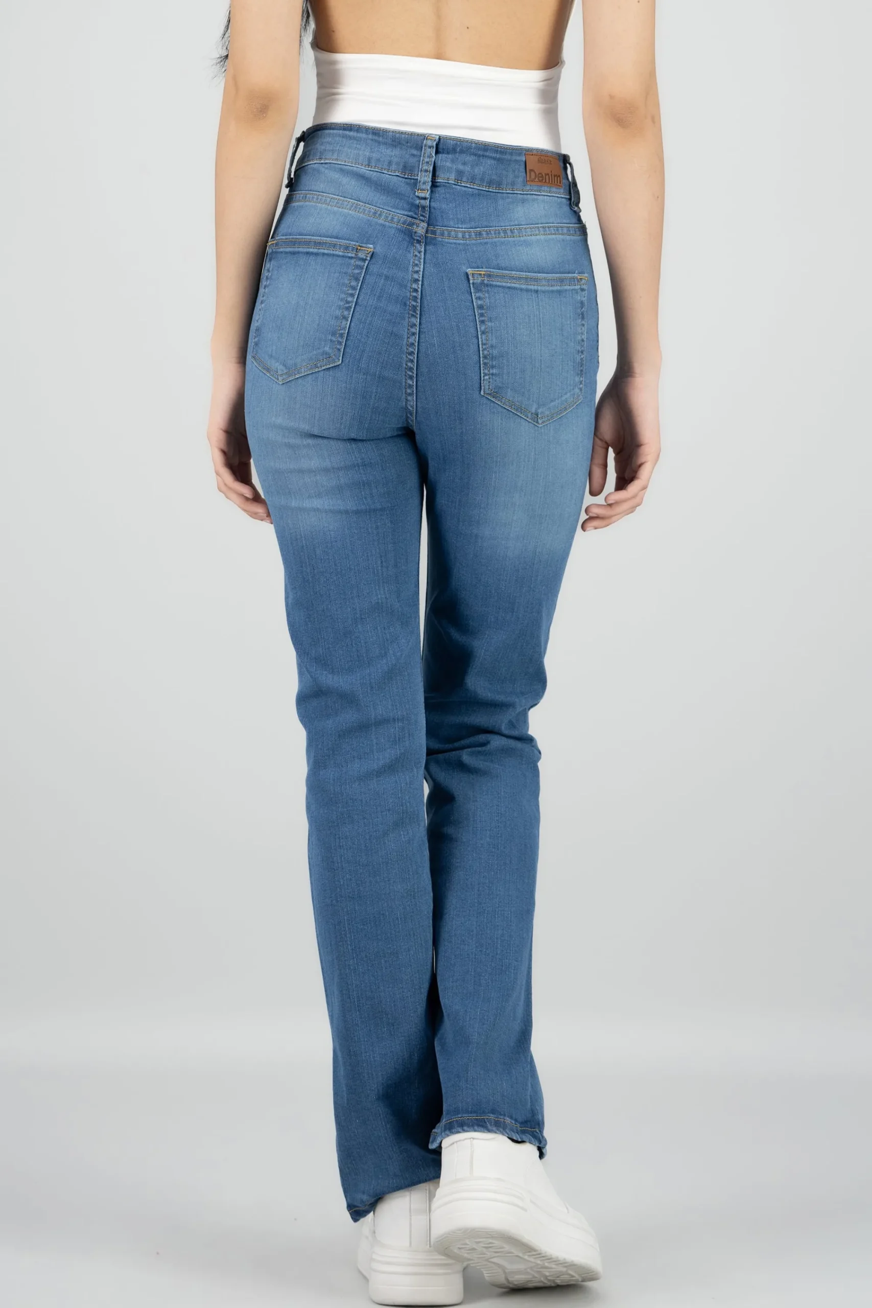 Shasa Straight Mid Rise Jeans