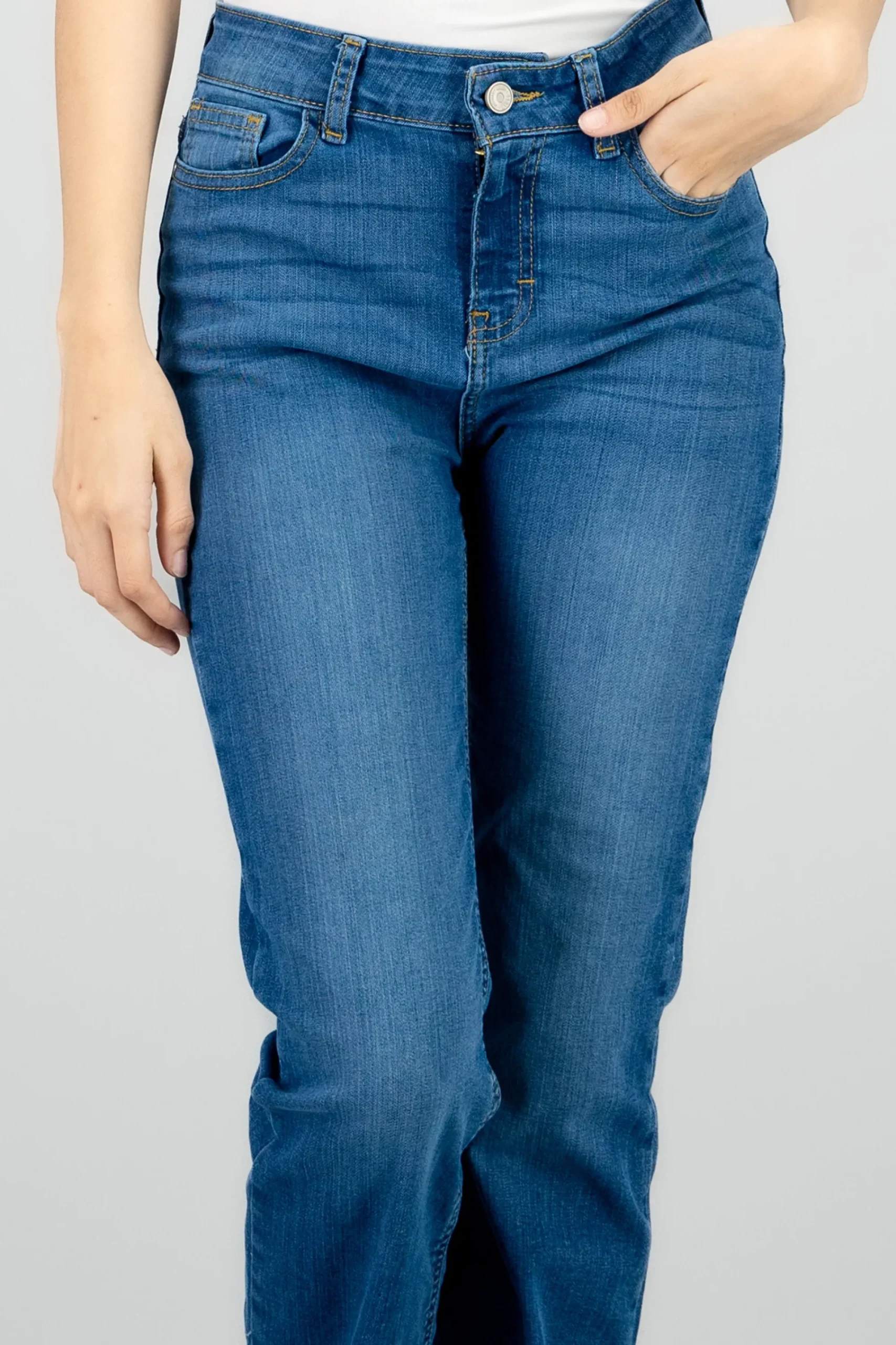 Shasa Straight Mid Rise Jeans