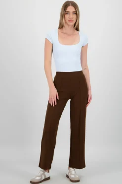 Shasa Straight Pants with Seams