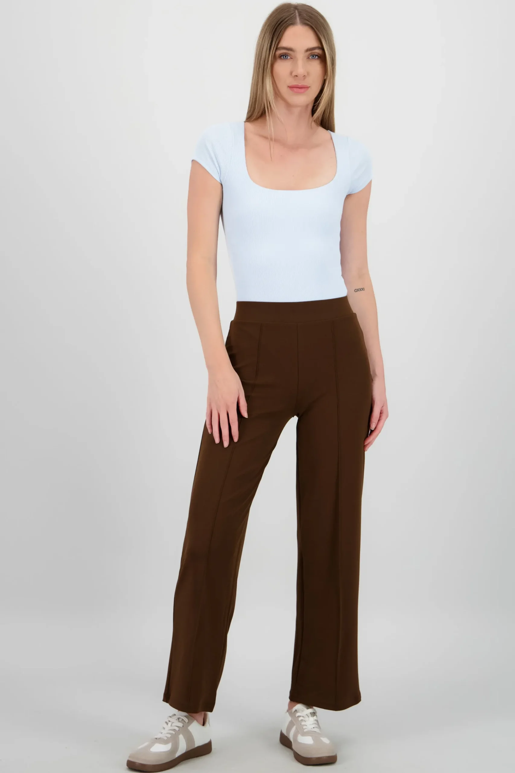 Shasa Straight Pants with Seams