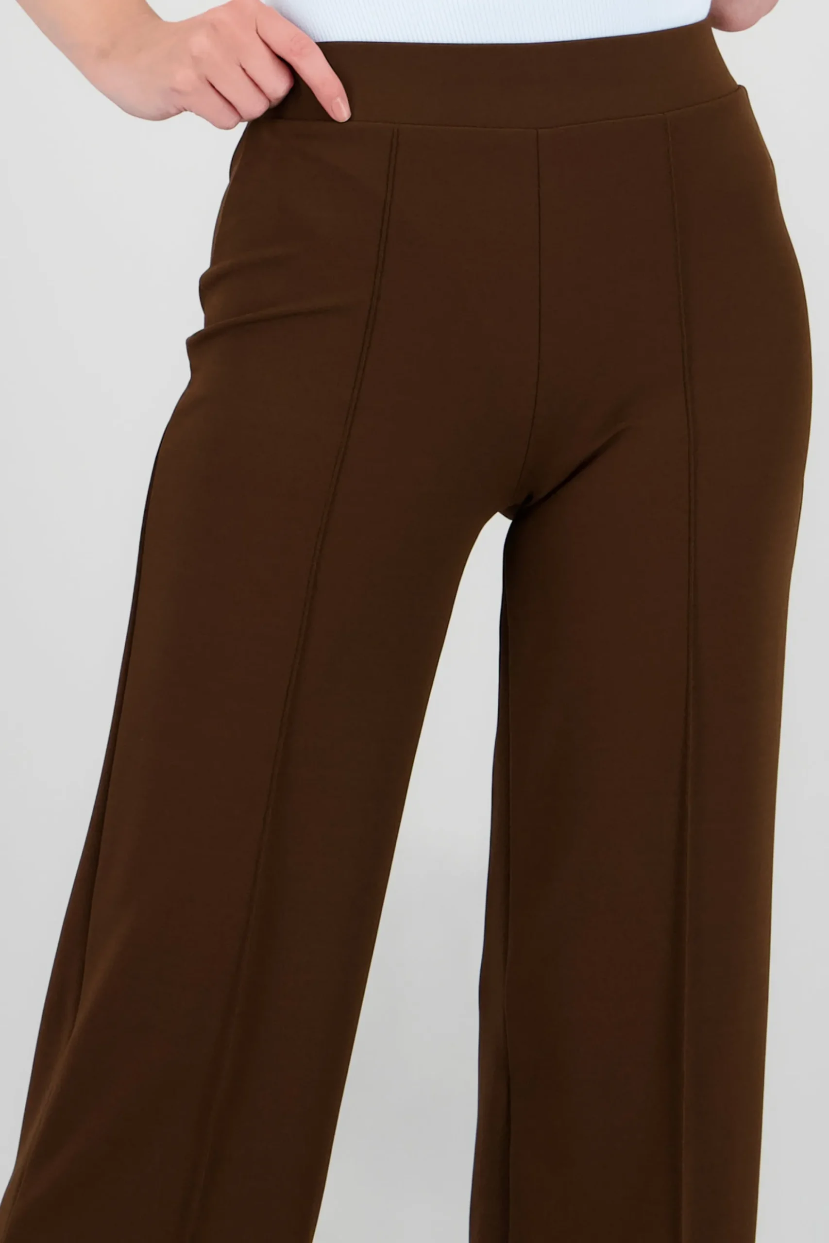 Shasa Straight Pants with Seams