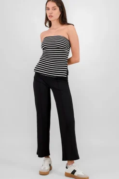 Shasa Straight Pants with Seams