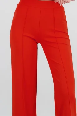 Shasa Straight Pants with Seams