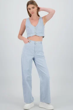 Shasa Straight Striped Jeans