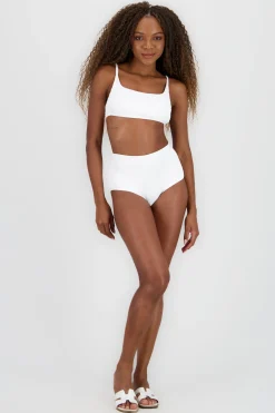 Shasa Straight Textured Bikini with Tie