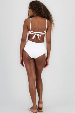Shasa Straight Textured Bikini with Tie
