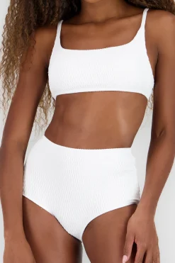 Shasa Straight Textured Bikini with Tie