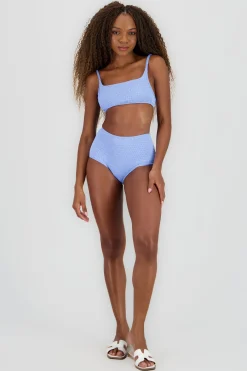 Shasa Straight Textured Bikini with Tie