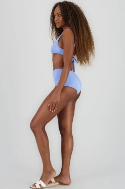 Shasa Straight Textured Bikini with Tie