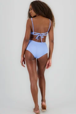 Shasa Straight Textured Bikini with Tie