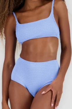 Shasa Straight Textured Bikini with Tie