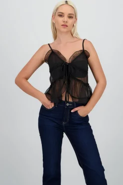 Shasa Strap Top With Bow