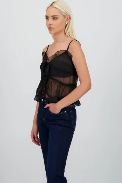 Shasa Strap Top With Bow