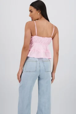 Shasa Strap Top with Bow Details