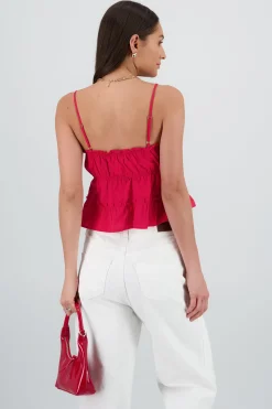 Shasa Strap Top with Bow Details