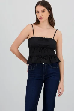 Shasa Strap Top with Bow Details